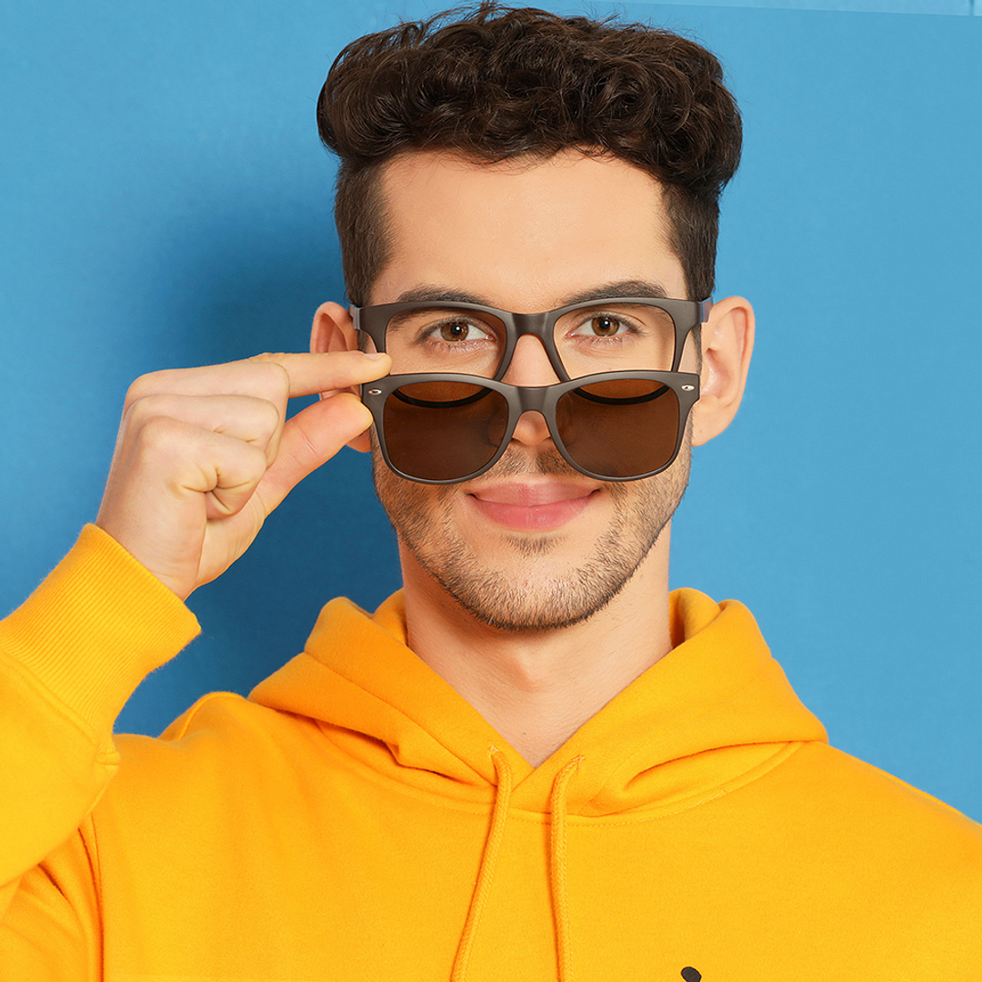 Lenskart Air Online Light Brown Full Rim Square right side