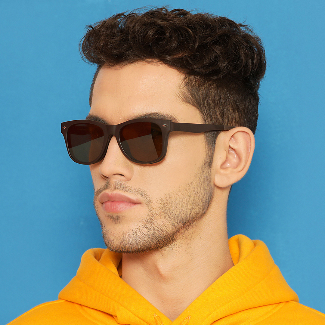 Lenskart Air Online Light Brown Full Rim Square left side