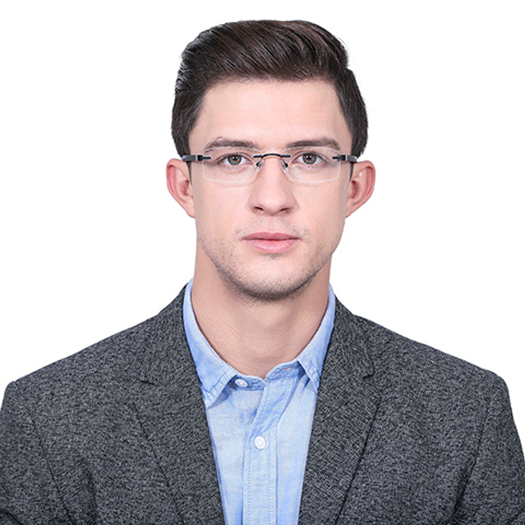 Lenskart Air Online Black Rimless Rectangle right side