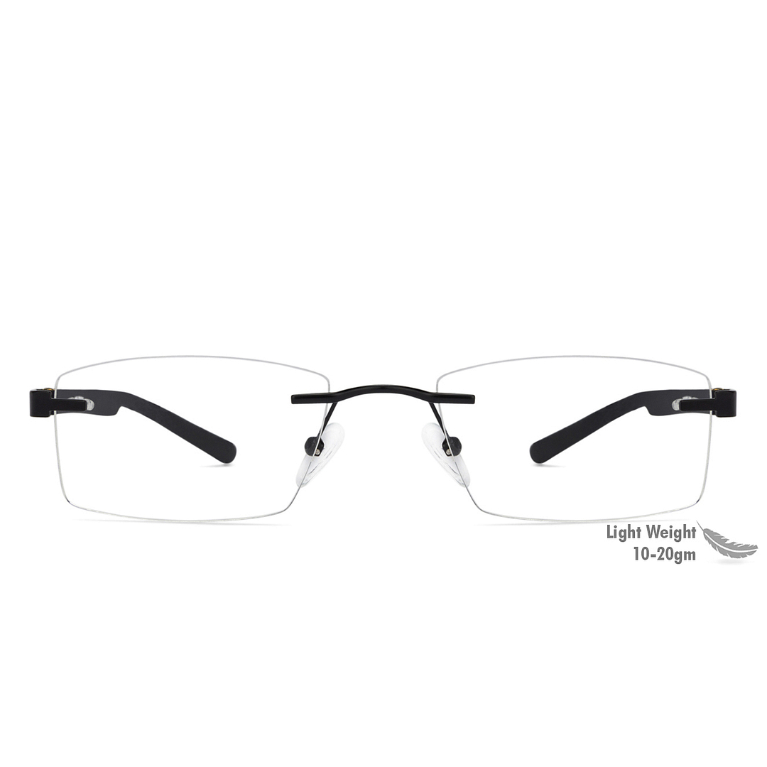 Lenskart Air Online Black Rimless Rectangle left side