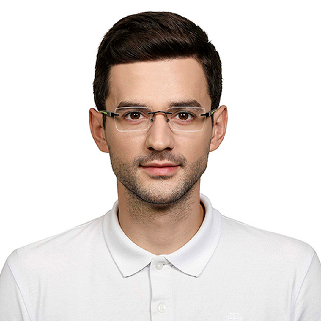 Lenskart Air Online Black Rimless Rectangle right side