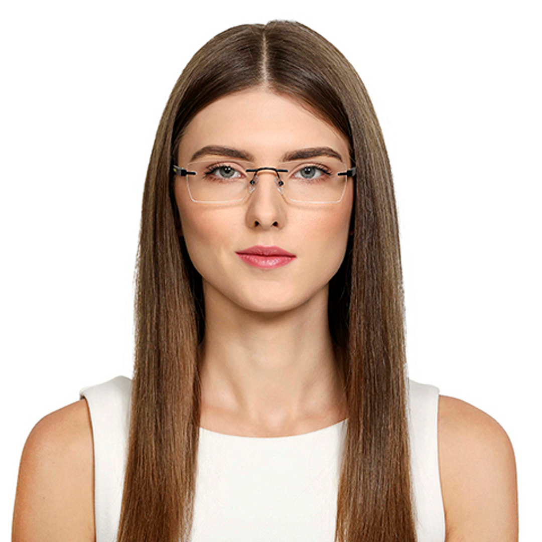 Lenskart Air Online Black Rimless Rectangle left side