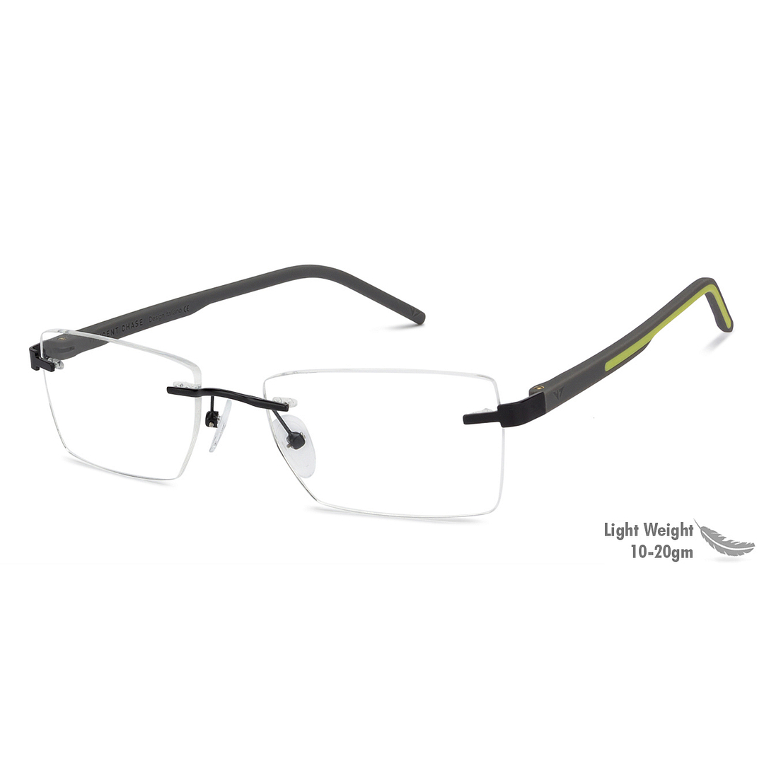 Lenskart Air Online Black Rimless Rectangle right side