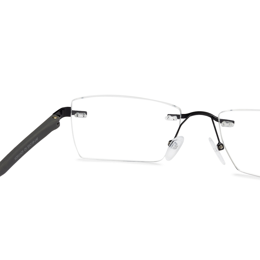 Lenskart Air Online Black Rimless Rectangle left side