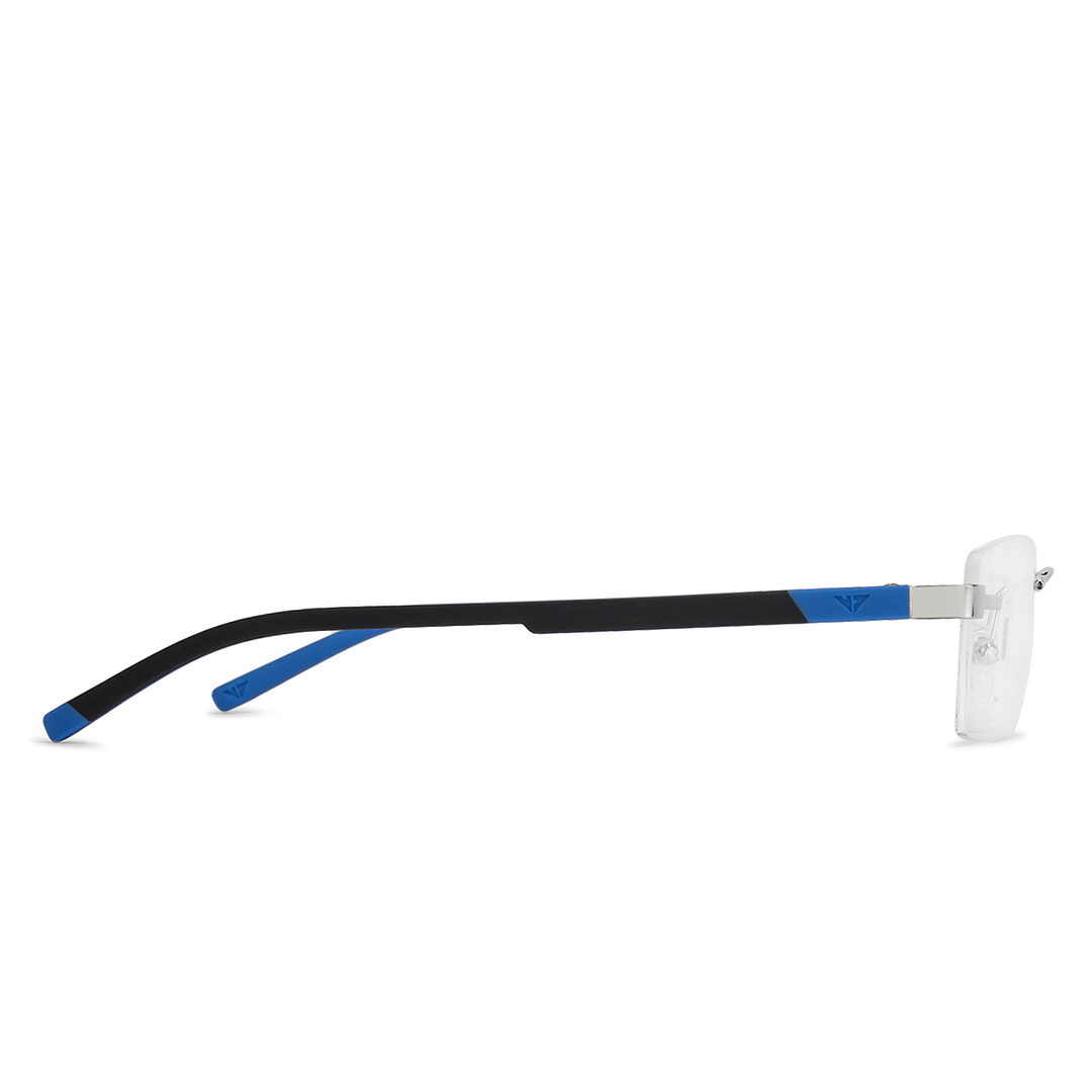 Lenskart Air Online Silver Rimless Rectangle right side