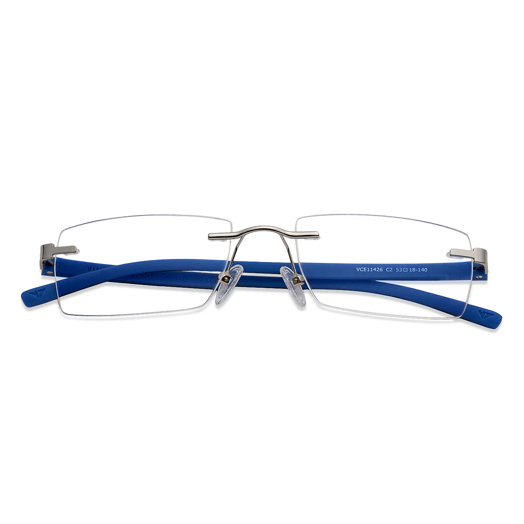 Lenskart Air Online Silver Rimless Rectangle right side
