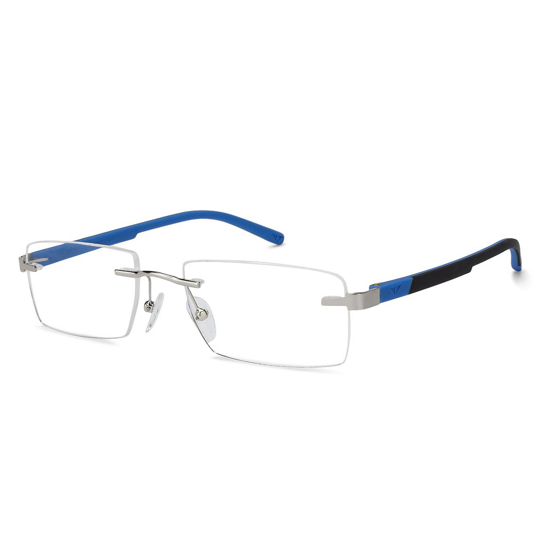 Lenskart Air Online Silver Rimless Rectangle right side