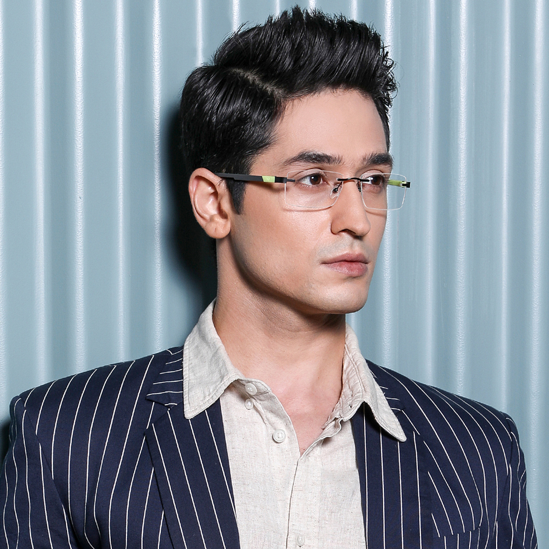 Lenskart Air Online Black Rimless Rectangle right side