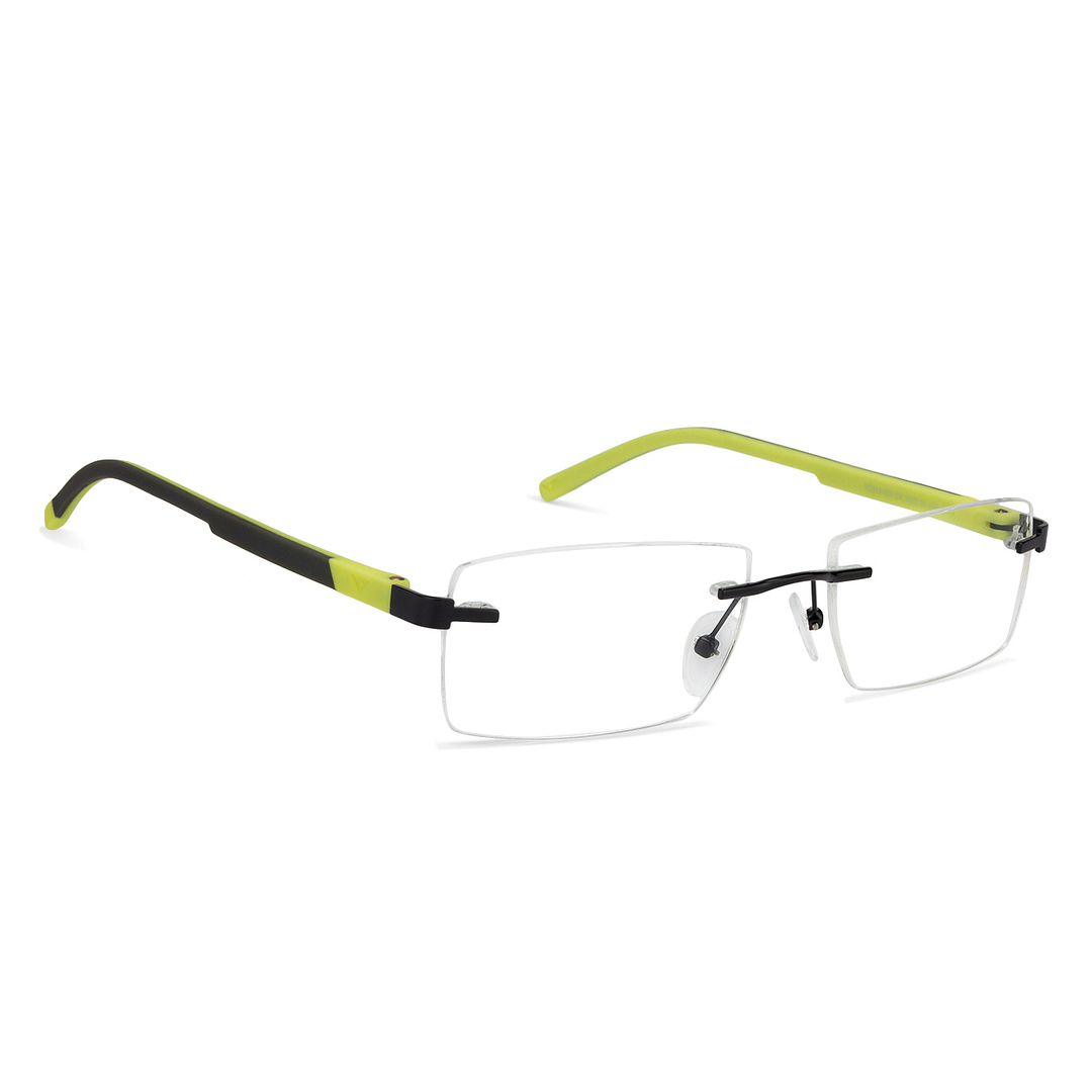 Lenskart Air Online Black Rimless Rectangle left side