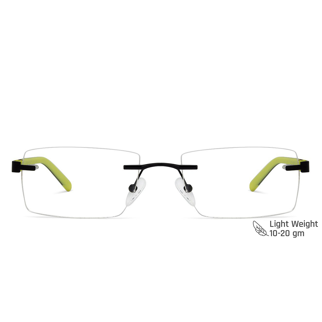 Lenskart Air Online Black Rimless Rectangle left side