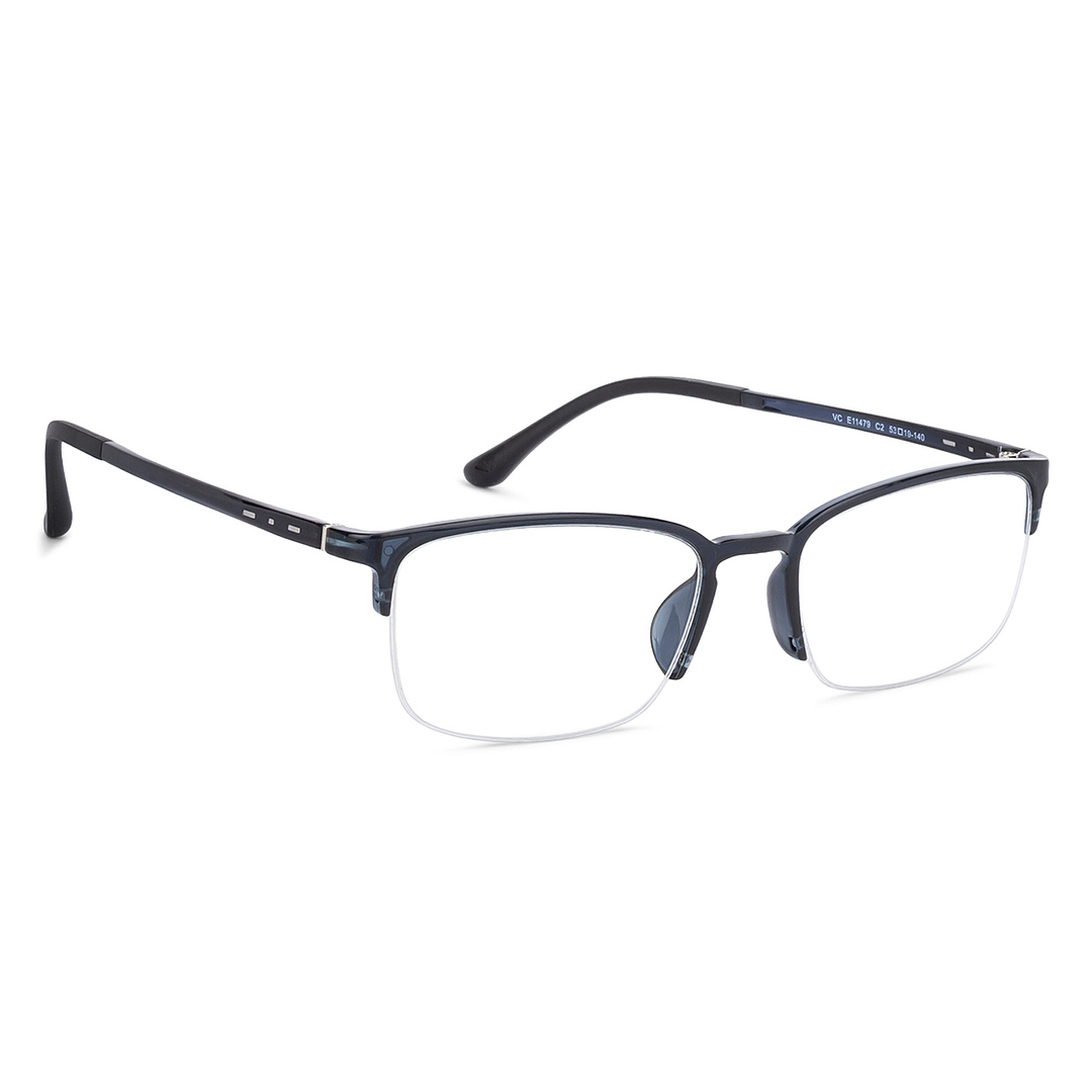 Lenskart Air Online Blue Transparent Half Rim Rectangle left side