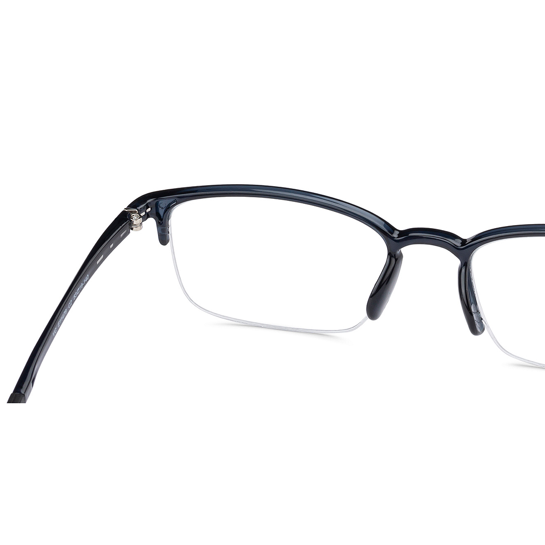 Lenskart Air Online Blue Transparent Half Rim Rectangle left side