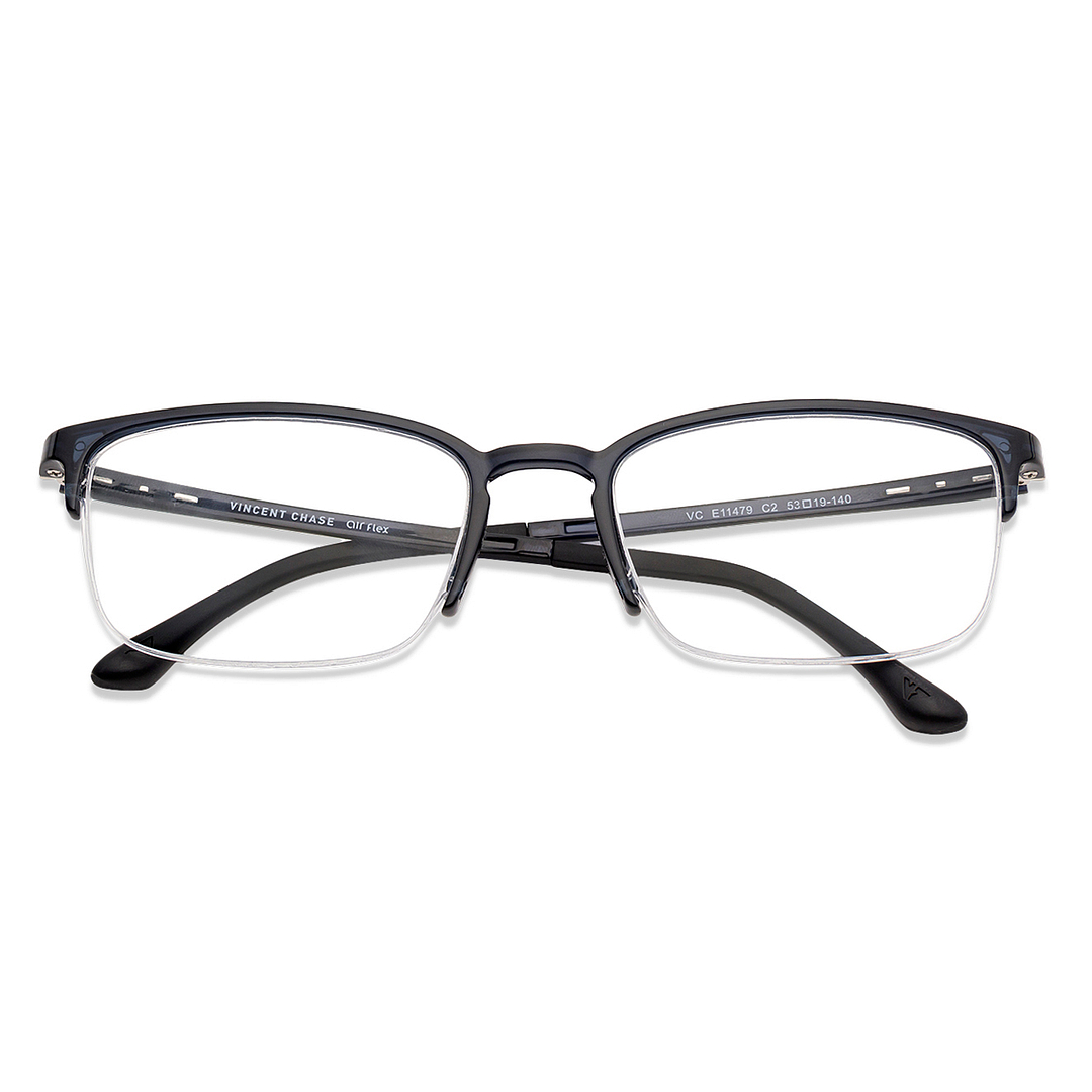 Lenskart Air Online Blue Transparent Half Rim Rectangle right side