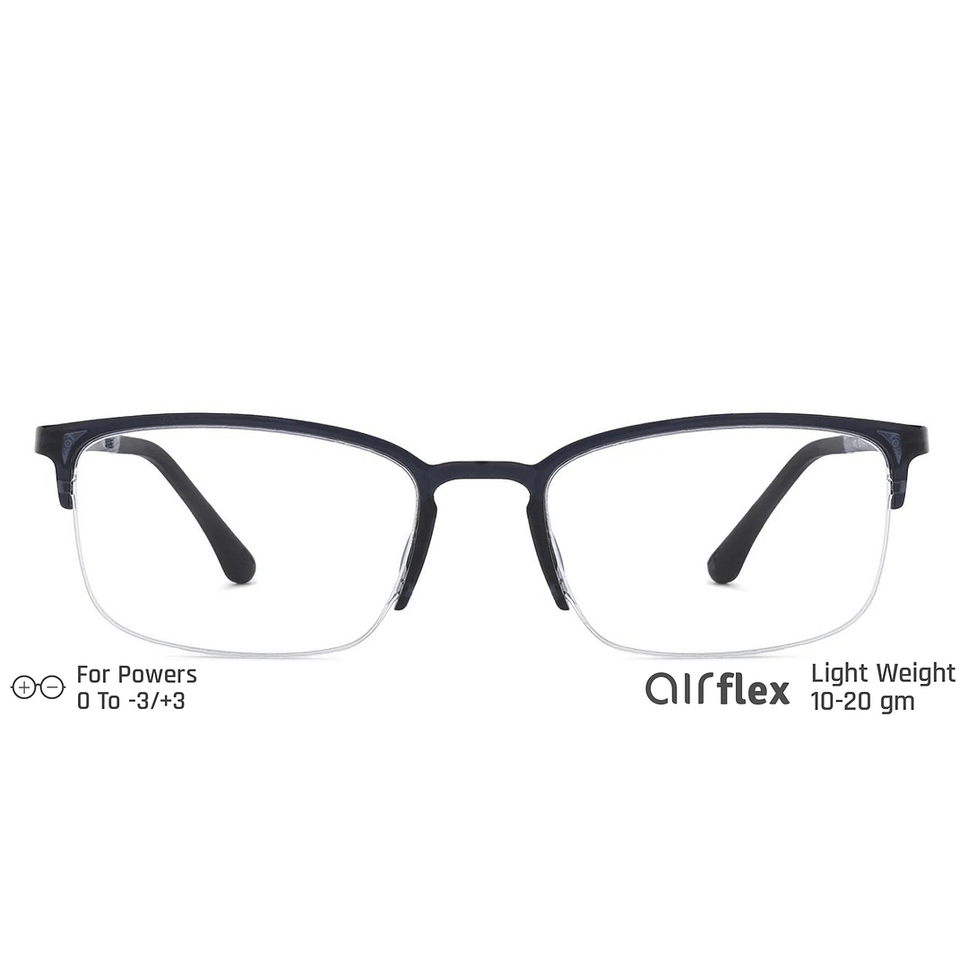 Lenskart Air Online Blue Transparent Half Rim Rectangle right side