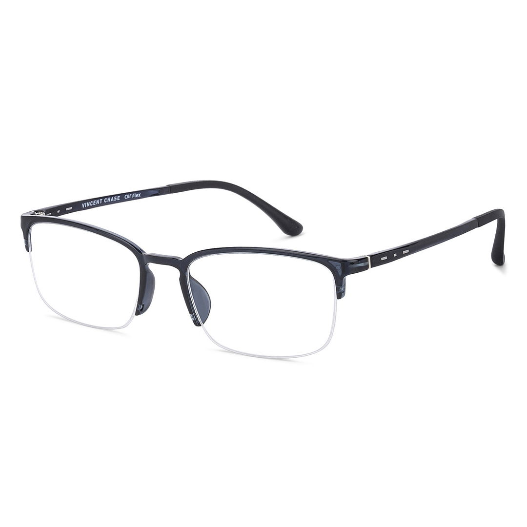 Lenskart Air Online Blue Transparent Half Rim Rectangle left side