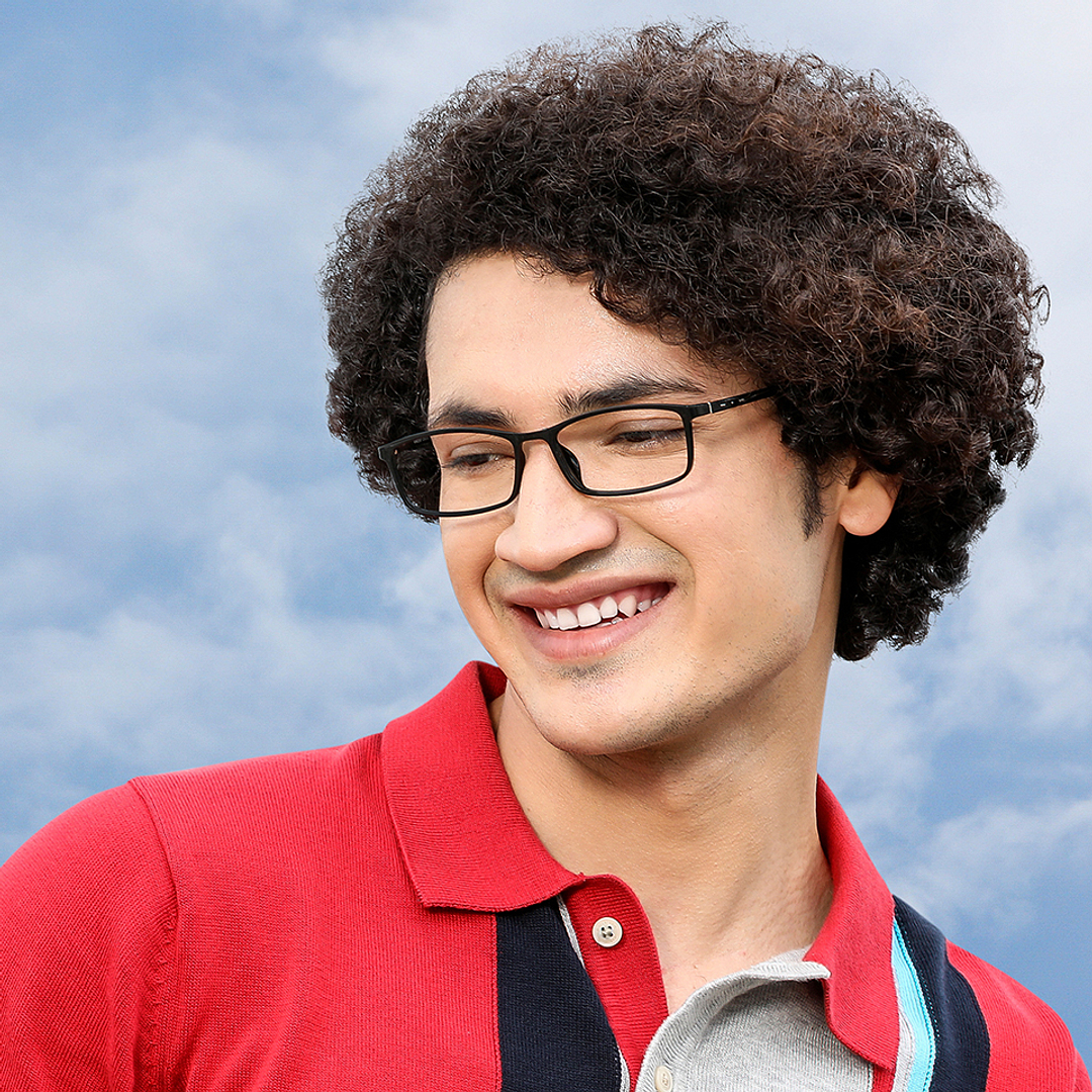 Lenskart Air Online Black Full Rim Rectangle left side