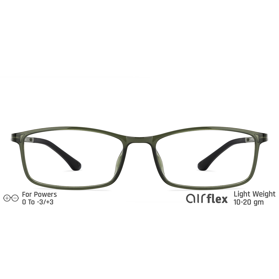 Lenskart Air Online Green Transparent Full Rim Rectangle left side