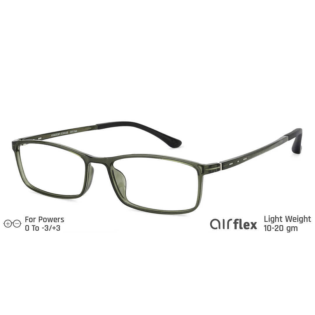 Lenskart Air Online Green Transparent Full Rim Rectangle left side