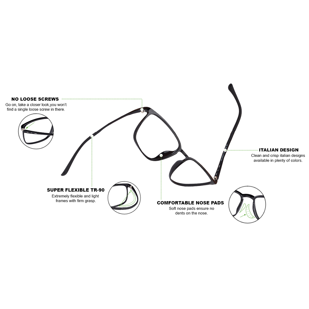 Lenskart Air Black Full Rim Square left side