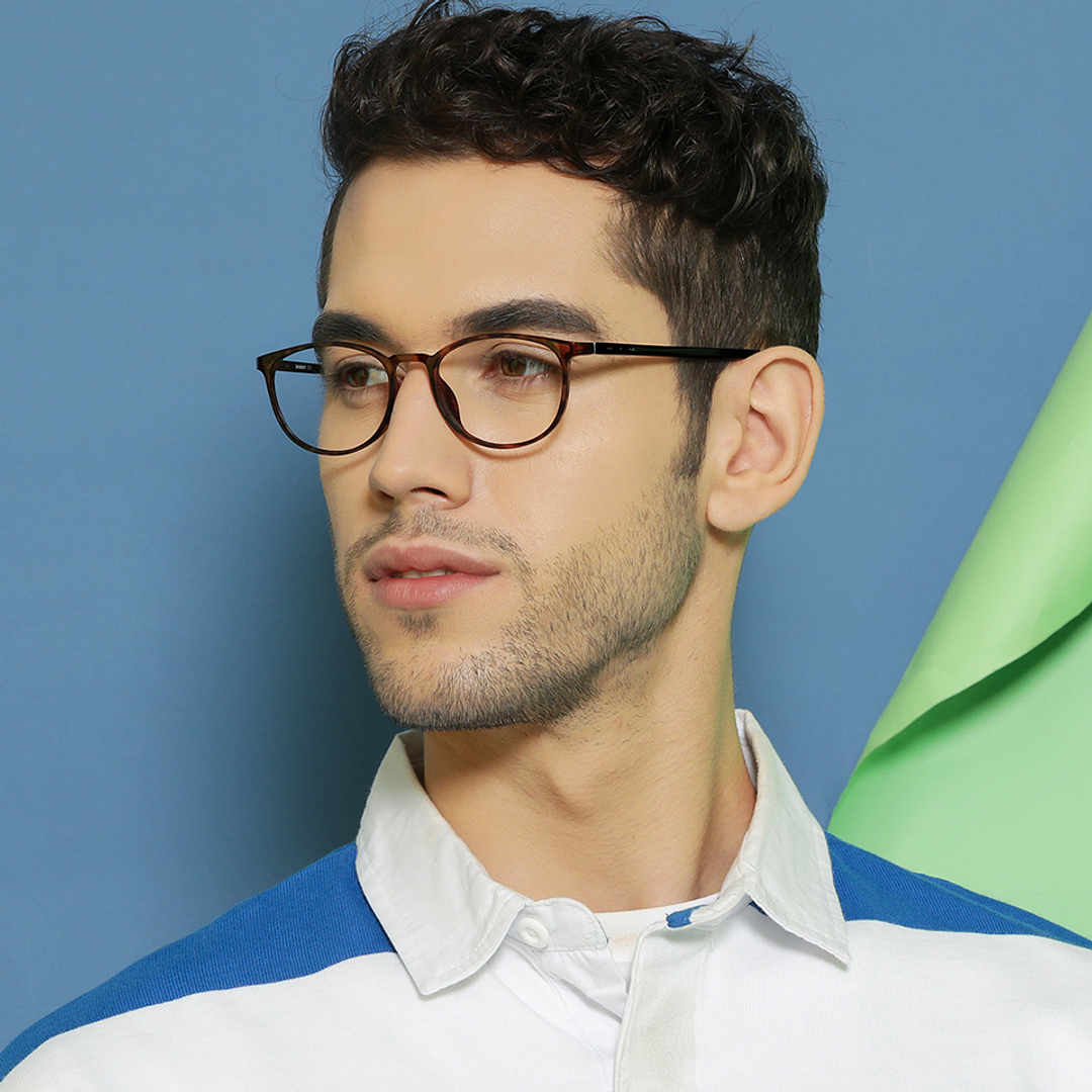 Lenskart Air Light Brown Full Rim Round right side