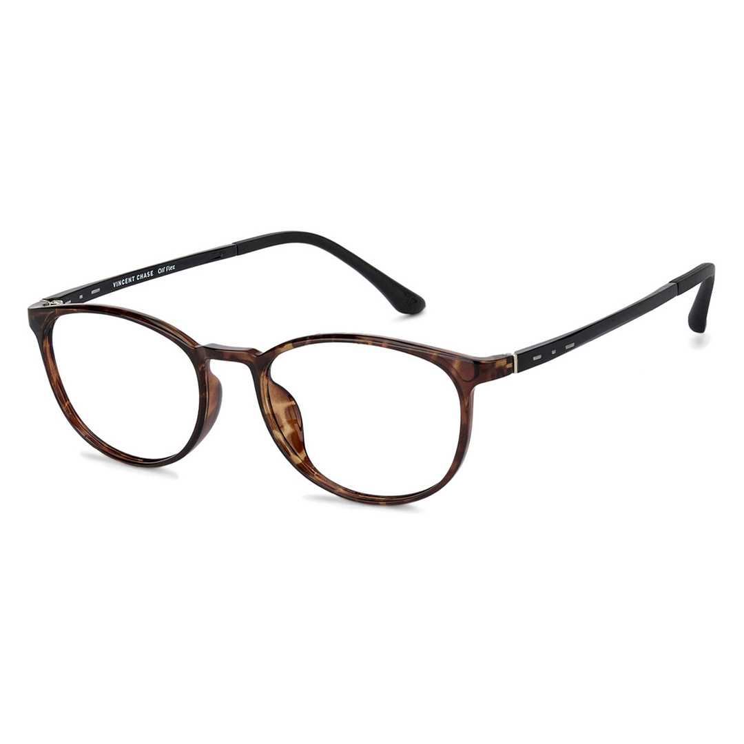 Lenskart Air Light Brown Full Rim Round left side