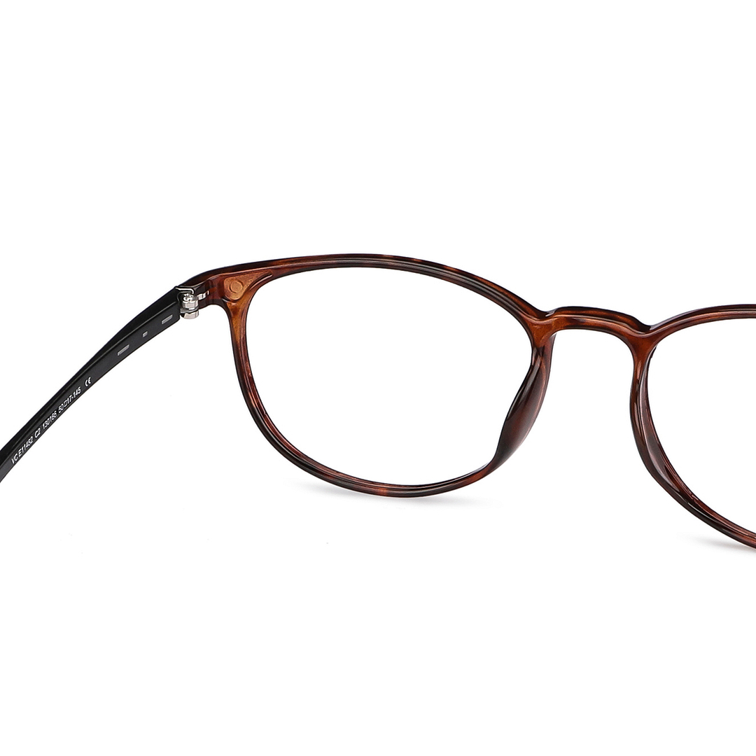 Lenskart Air Light Brown Full Rim Round left side