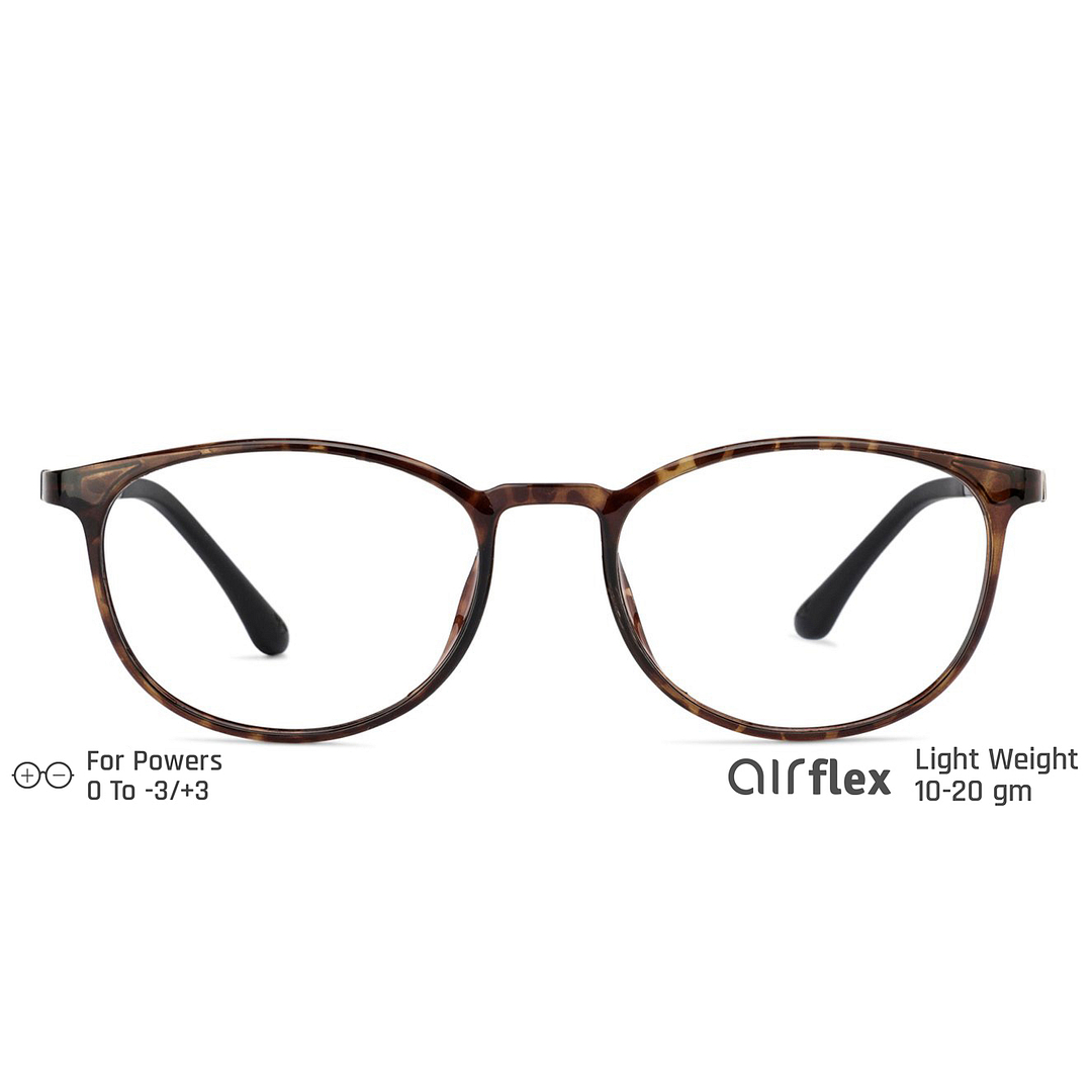 Lenskart Air Light Brown Full Rim Round left side