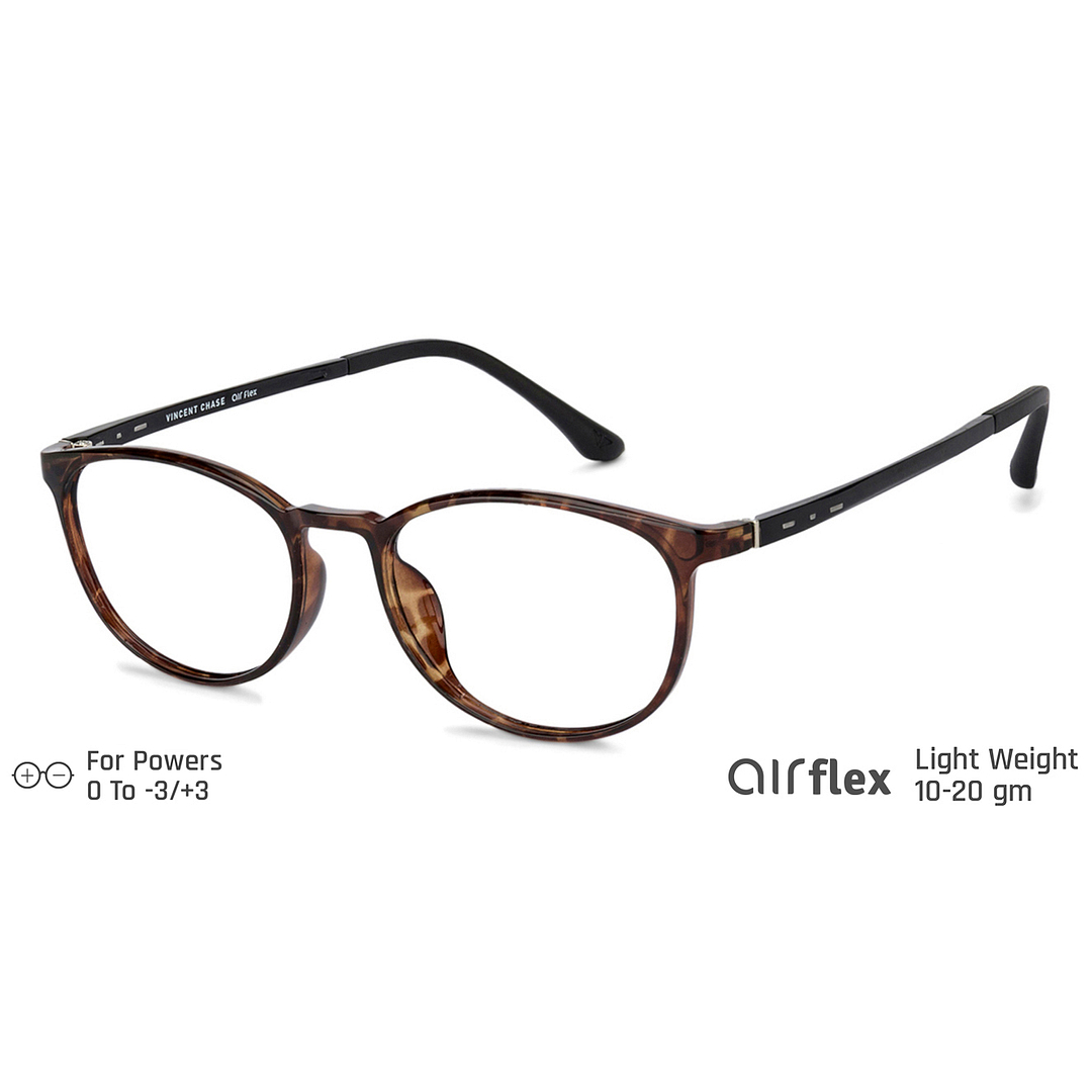 Lenskart Air Light Brown Full Rim Round right side
