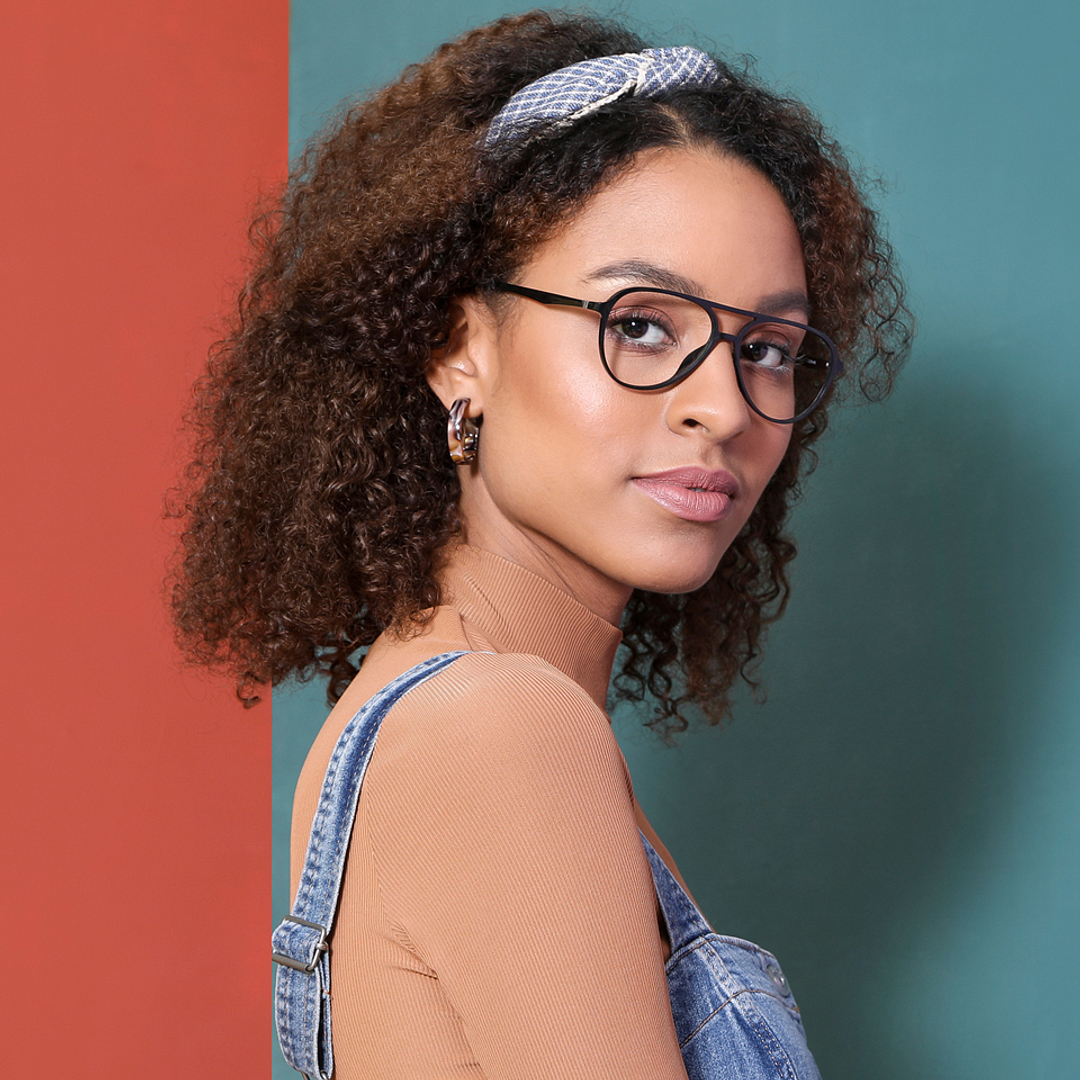 Lenskart Air Online Black Full Rim Aviator right side