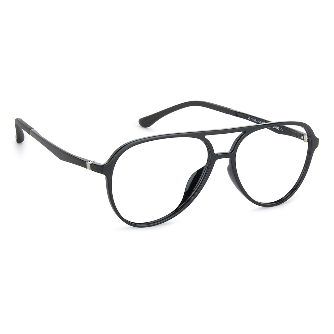 Lenskart Air Online Black Full Rim Aviator left side