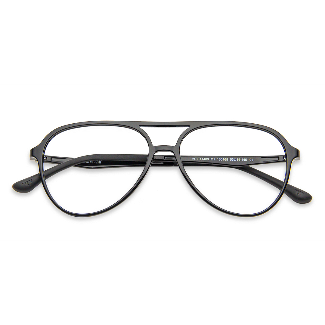 Lenskart Air Online Black Full Rim Aviator right side