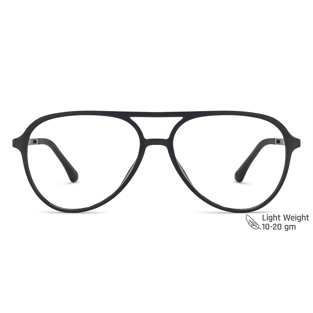 Lenskart Air Online Black Full Rim Aviator left side