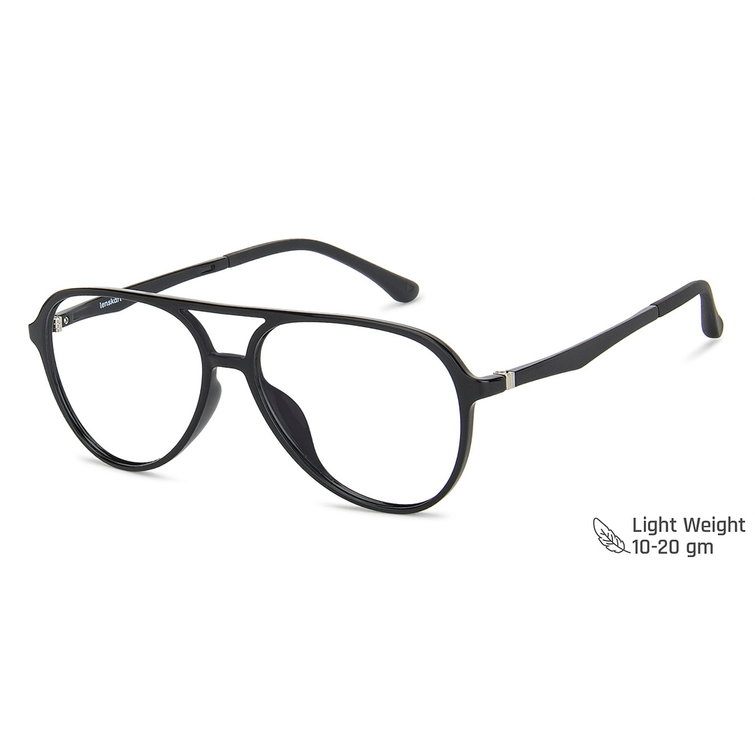 Lenskart Air Online Black Full Rim Aviator right side