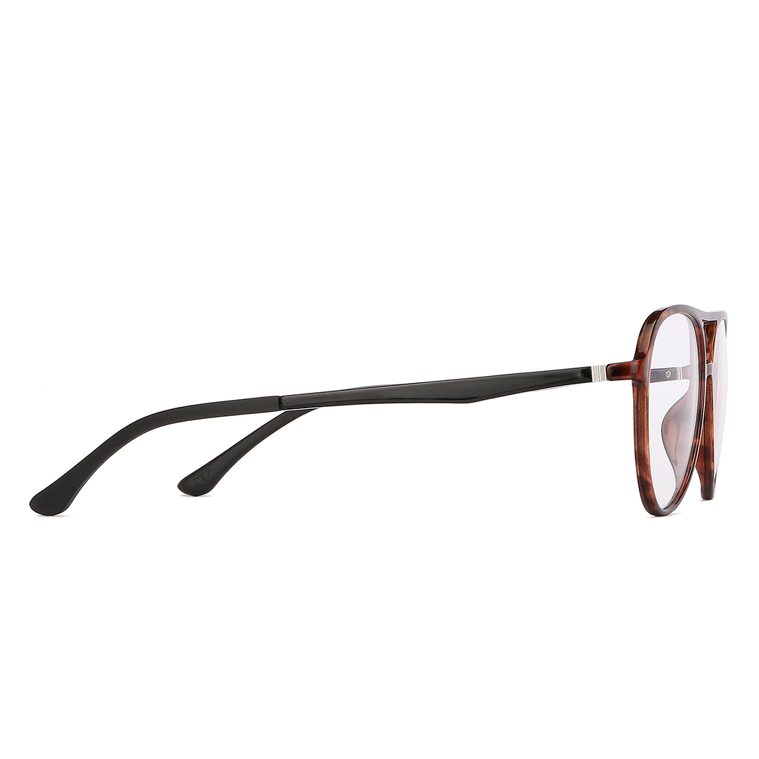 Lenskart Air Online Light Brown Full Rim Aviator left side