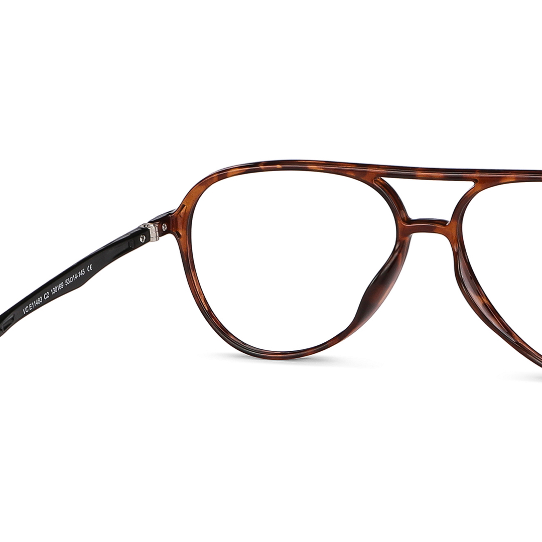 Lenskart Air Online Light Brown Full Rim Aviator right side