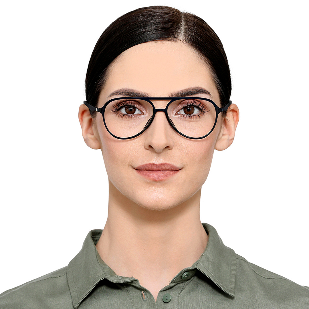 Lenskart Air Online Sky Blue Full Rim Aviator right side