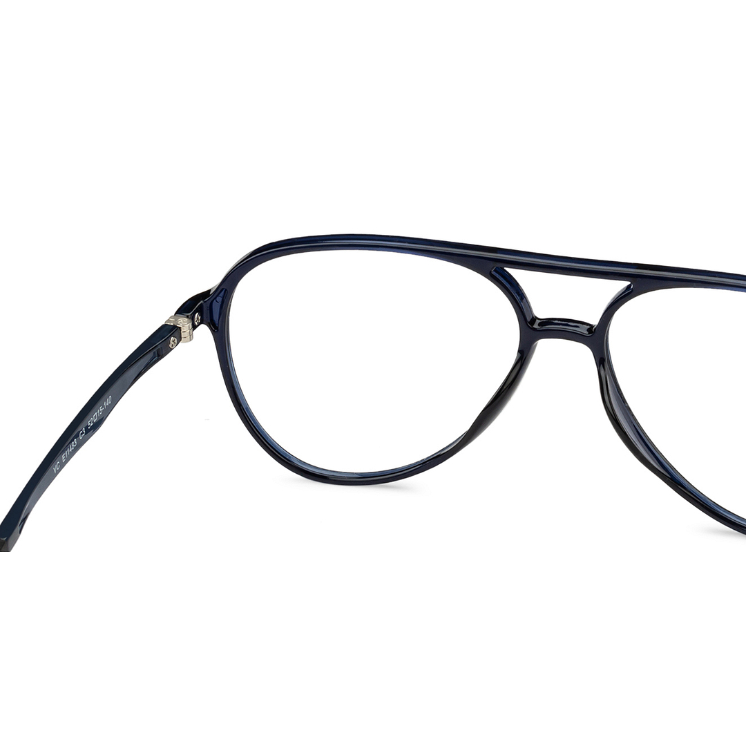 Lenskart Air Online Sky Blue Full Rim Aviator right side