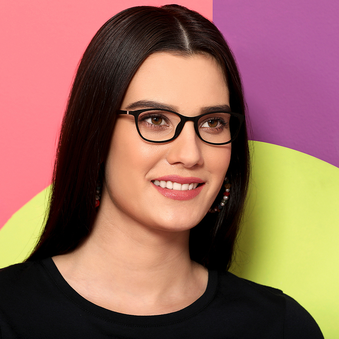 Lenskart Air Black Full Rim Cat Eye left side