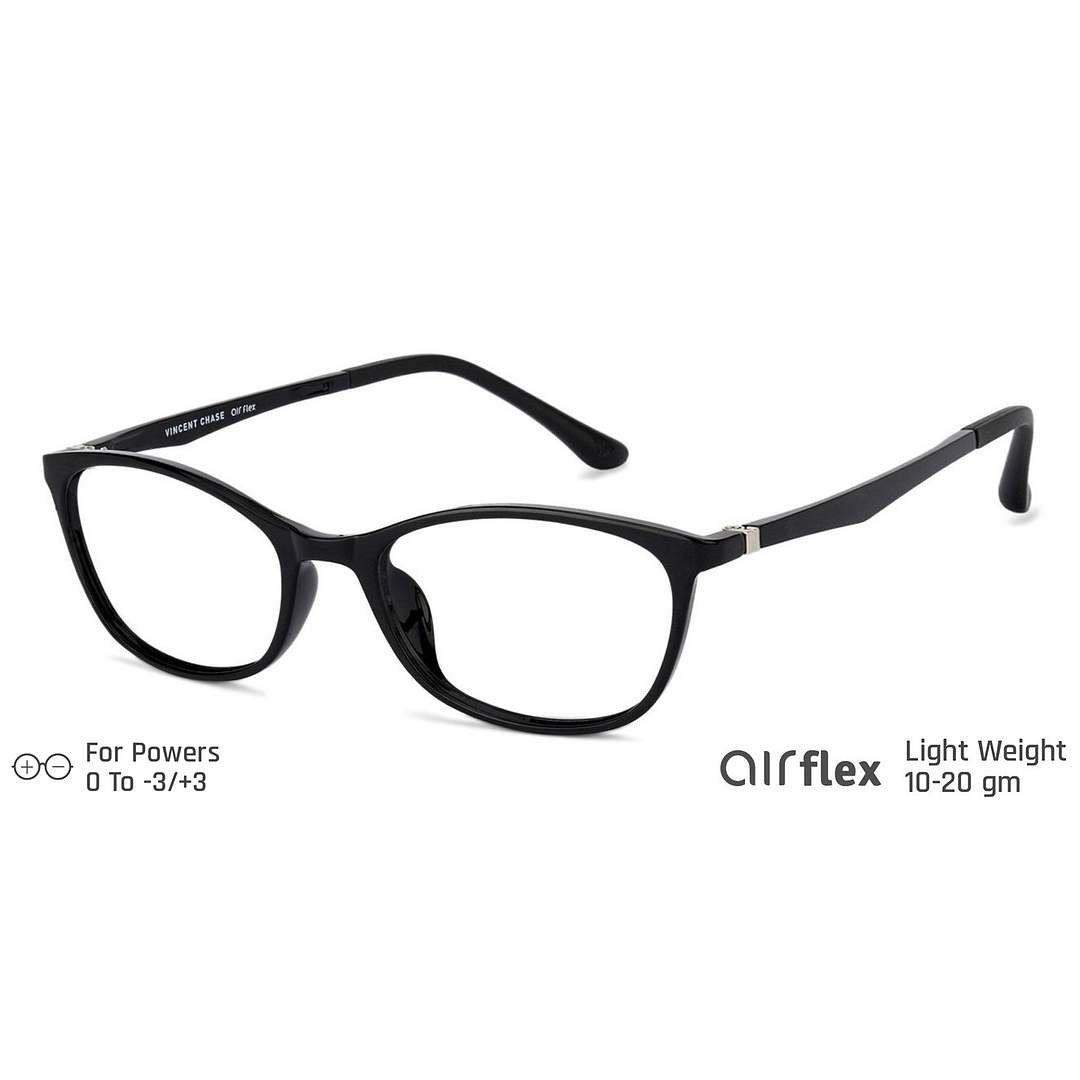 Lenskart Air Black Full Rim Cat Eye right side