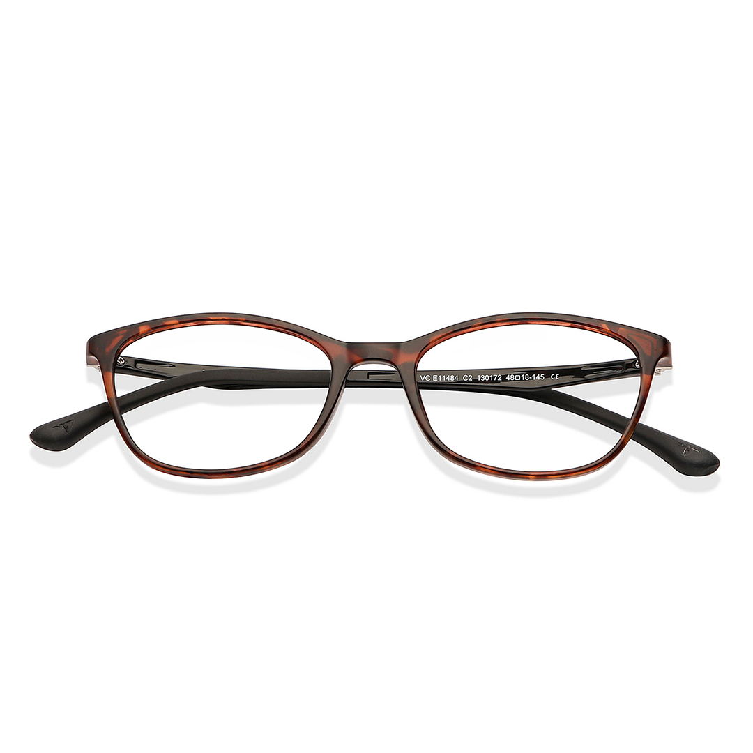 Lenskart Air Light Brown Full Rim Cat Eye left side