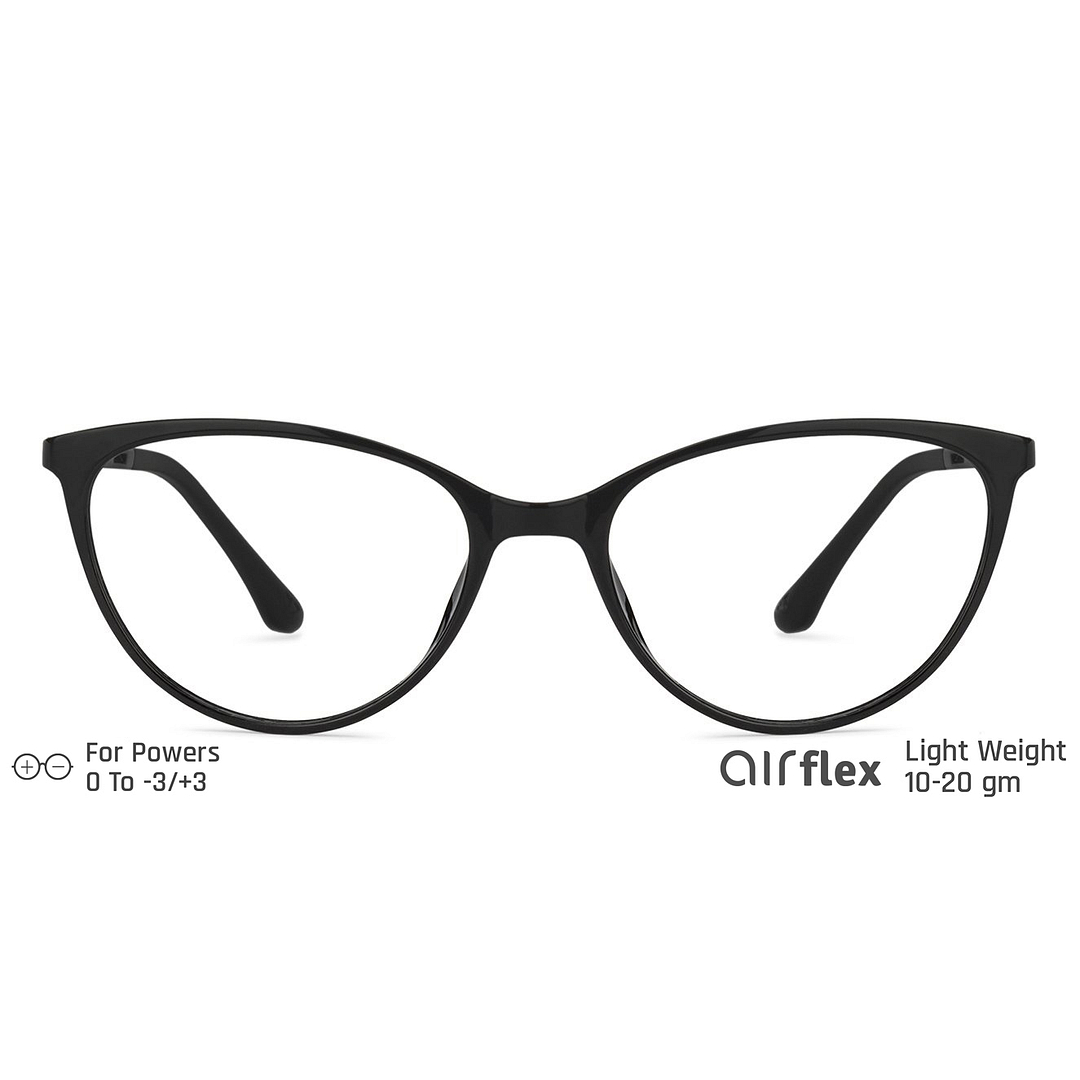 Lenskart Air Online Black Full Rim Cat Eye left side