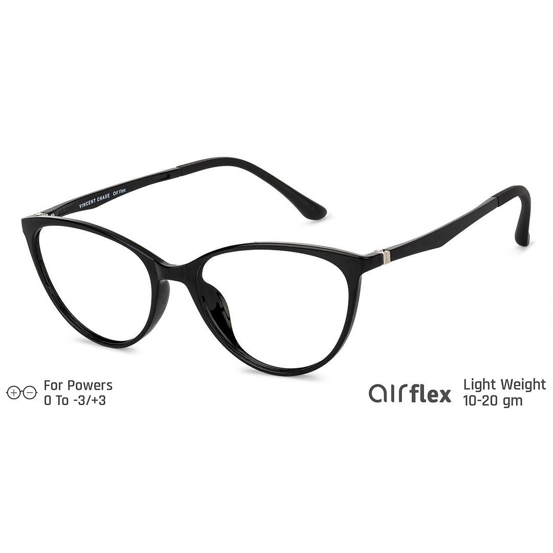Lenskart Air Online Black Full Rim Cat Eye right side