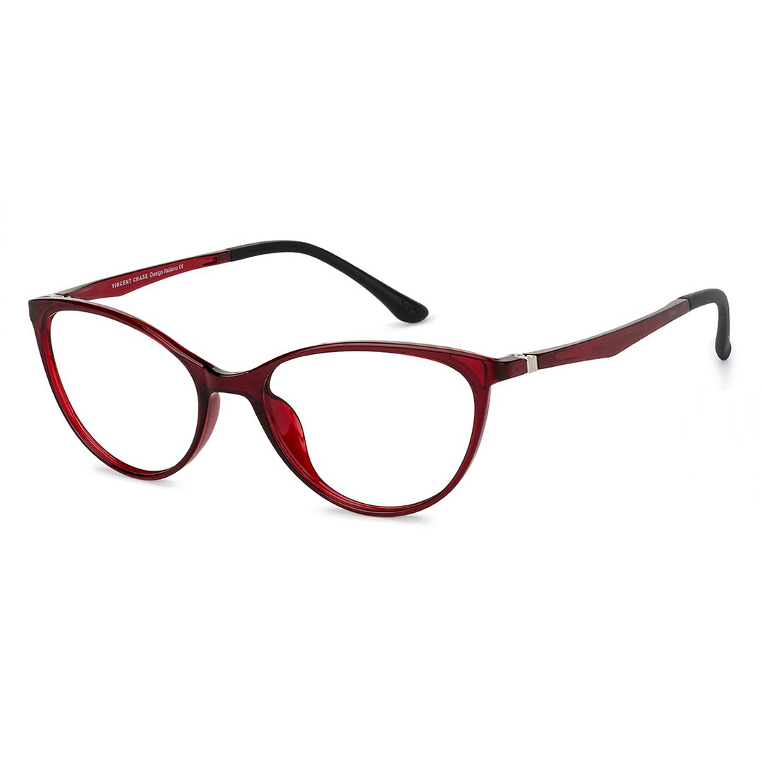 Lenskart Air Online Red Full Rim Cat Eye left side