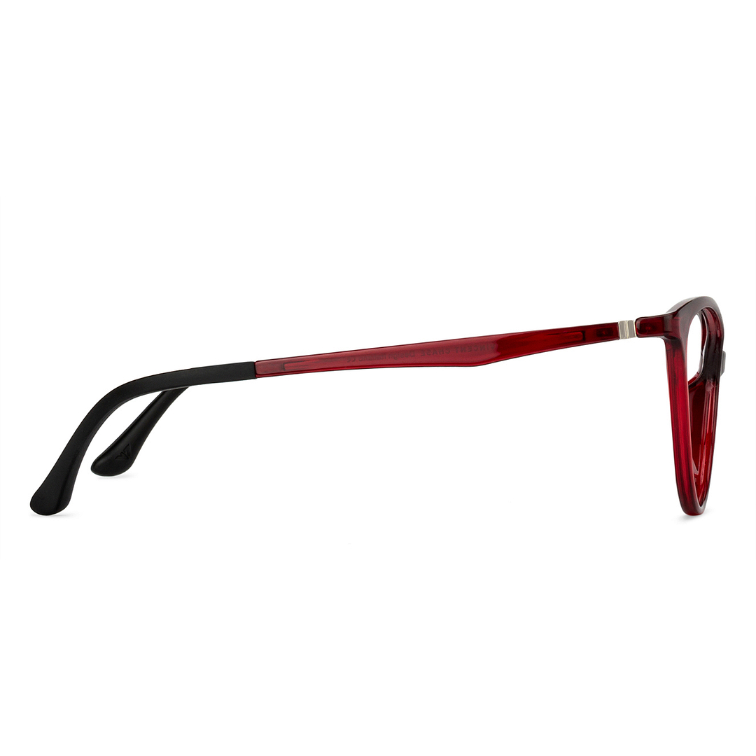 Lenskart Air Online Red Full Rim Cat Eye left side