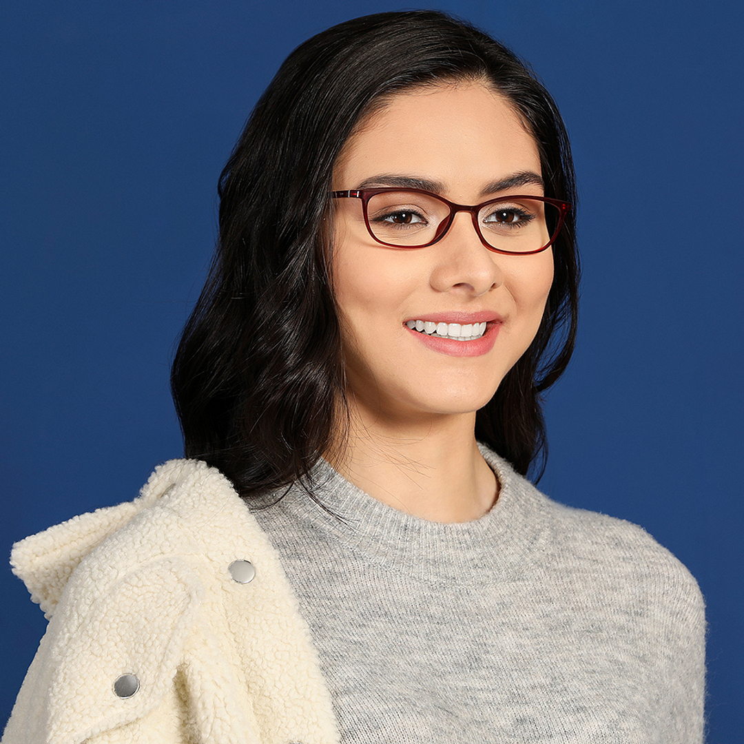 Lenskart Air Online Red Full Rim Cat Eye right side