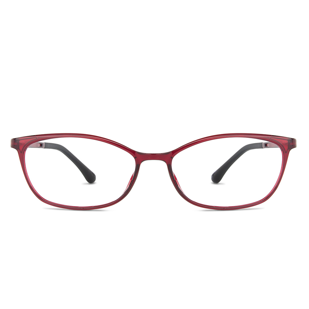 Lenskart Air Online Red Full Rim Cat Eye left side