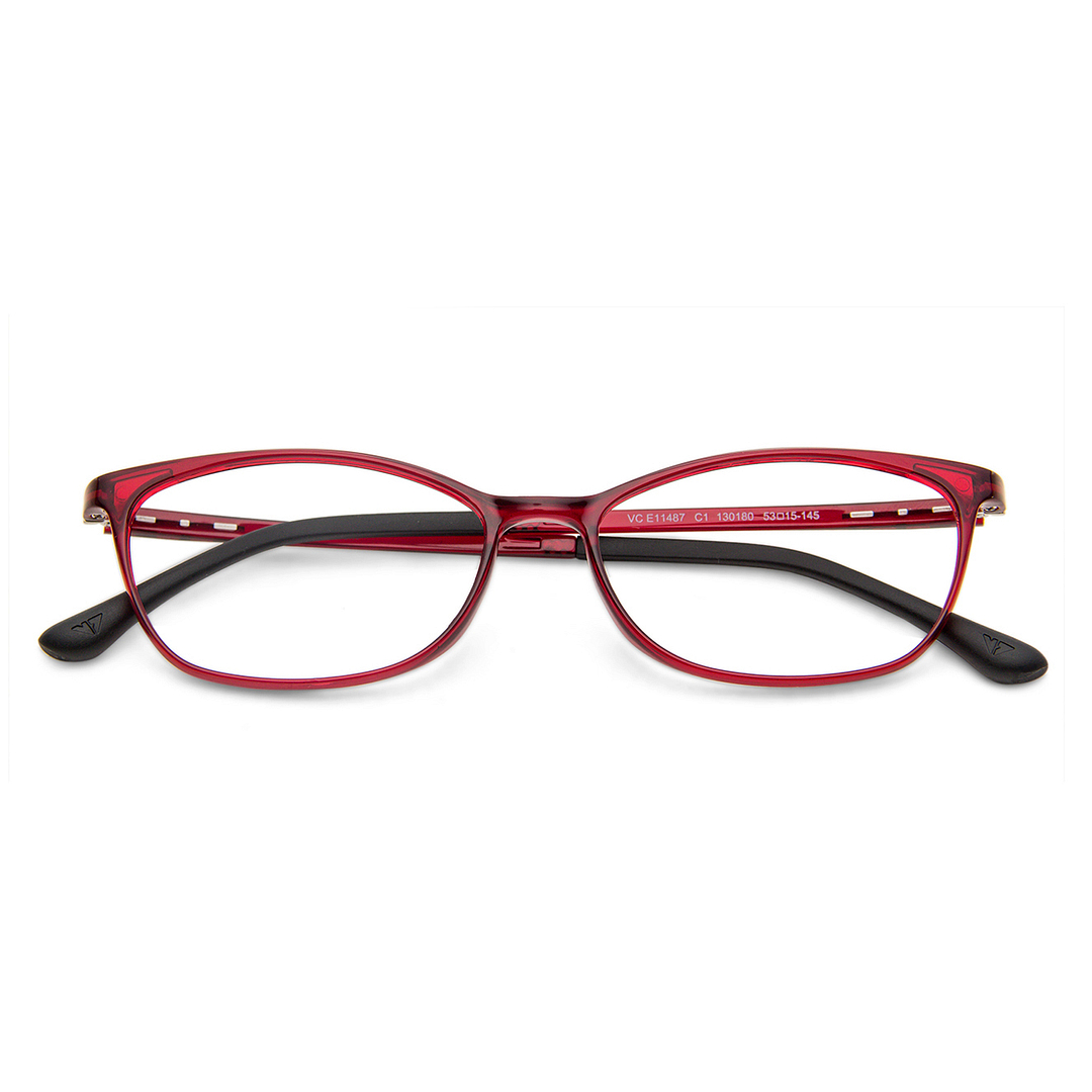 Lenskart Air Online Red Full Rim Cat Eye left side