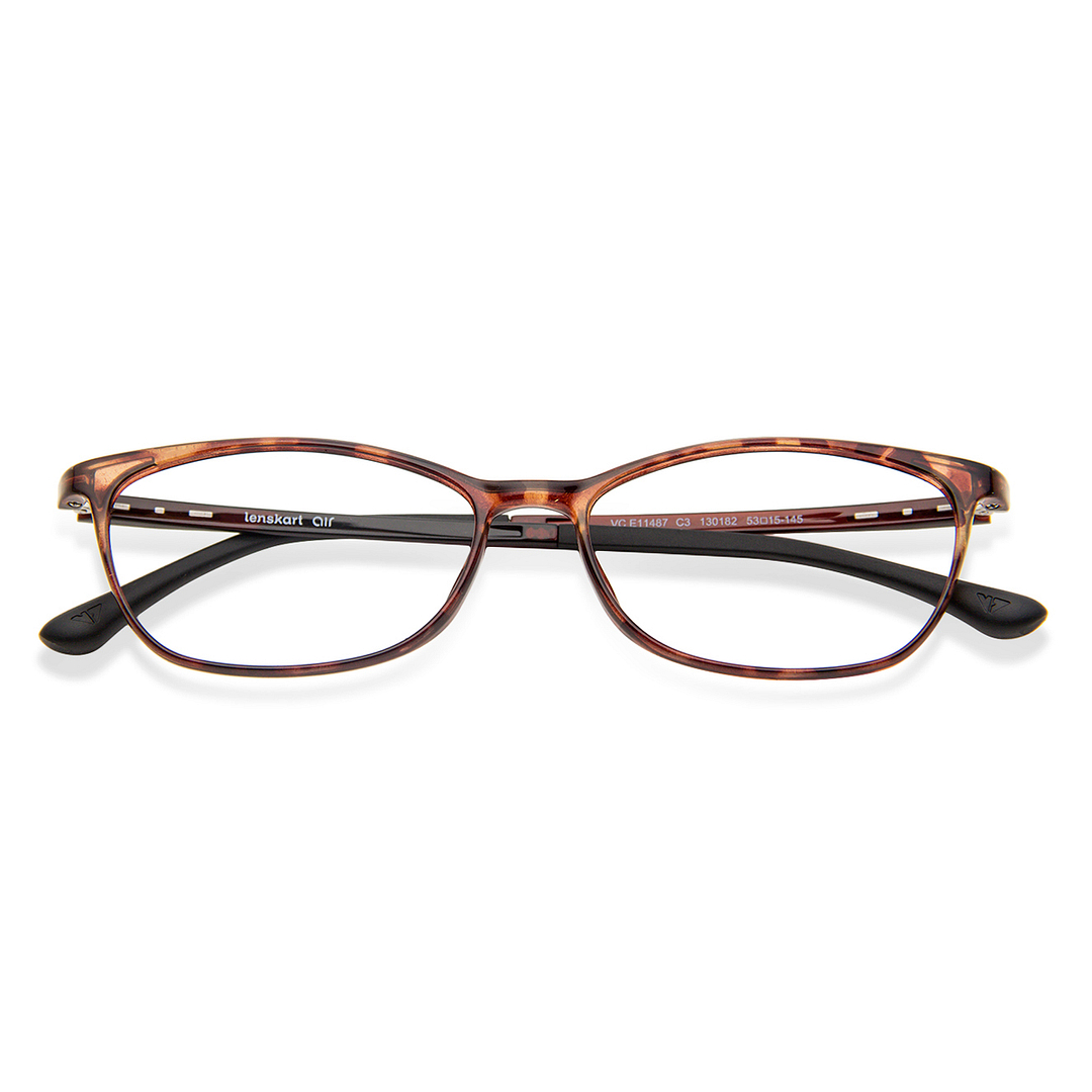 Lenskart Air Online Tortoise Full Rim Cat Eye left side