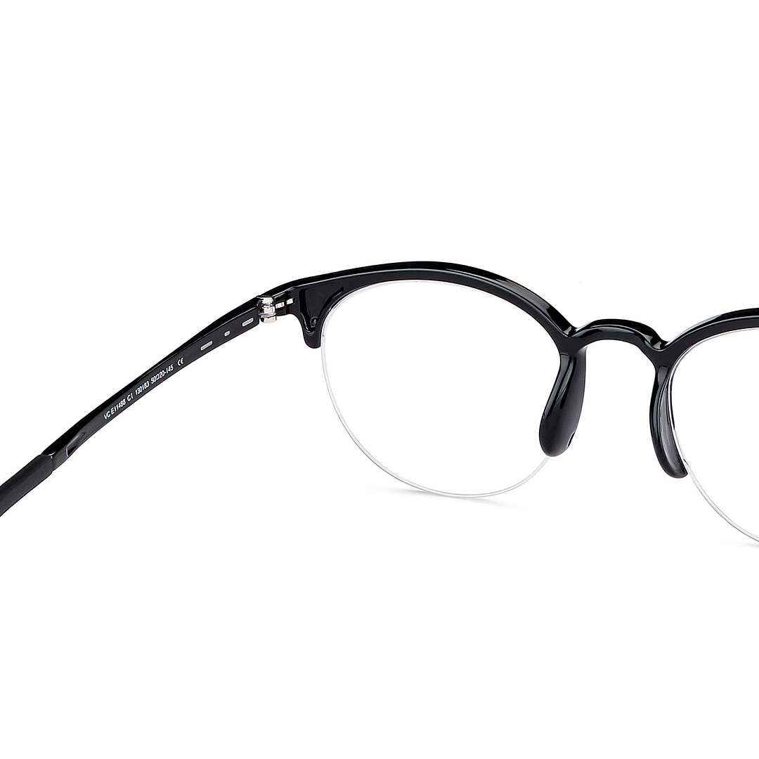 Lenskart Air Online Black Half Rim Round left side