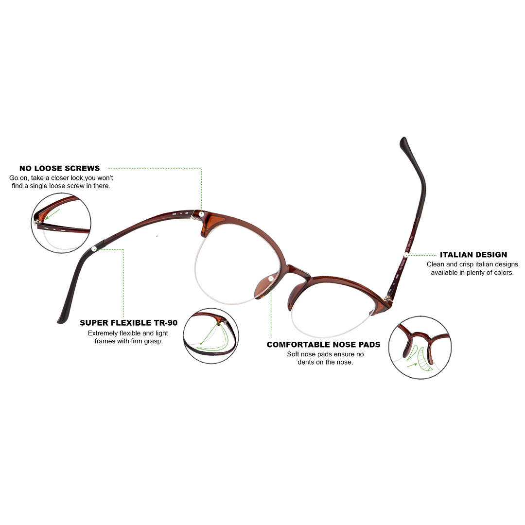 Lenskart Air Online Red Half Rim Round right side